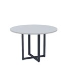 Mesa De Reunião Redonda 100cm Mrr1100p25tub Cinza/azul
