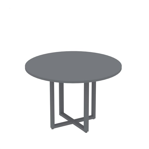 Mesa De Reunião Redonda 100cm Mrr1100p25tub Grafito