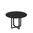 Mesa De Reunião Redonda 100cm Mrr1100p25tub Preto