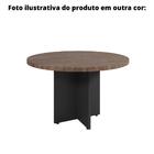 Mesa De Reunião Redonda 110 X 110 Cm Pé Painel Pe25 Em Mdp Br