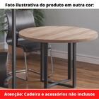 Mesa De Reunião Redonda 110 X 110 Cm Pé Tubular Pe25 Em Mdp B