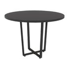 Mesa De Reunião Redonda Industrial 110cm Com Pés Em Metal Ind