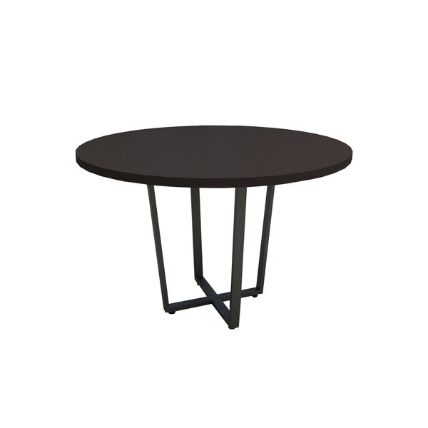 Mesa De Reunião Redonda Industrial 110cm Com Pés Em Metal Ind