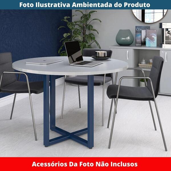 Mesa De Reunião Redonda P25 Pandin 110 Cm (largura) Tampo Mdp