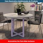 Mesa De Reunião Redonda P25 Pandin 110 Cm (largura) Tampo Mdp