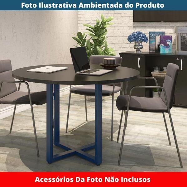 Mesa De Reunião Redonda P25 Pandin 110 Cm (largura) Tampo Mdp