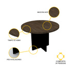 Mesa De Reunião Redonda Pandin Pe40 - Imbuia