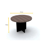 Mesa De Reunião Redonda Pandin Pe40 - Walnut