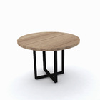 Mesa De Reunião Redonda Pandin Pe40tub - Naturalle