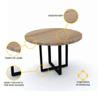 Mesa De Reunião Redonda Pandin Pe40tub - Naturalle