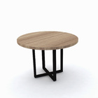 Mesa De Reunião Redonda Pandin Pe40tub - Naturalle