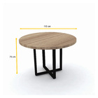 Mesa De Reunião Redonda Pandin Pe40tub - Naturalle