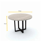 Mesa De Reunião Redonda Pandin Pe40tub - Nogueira