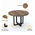 Mesa De Reunião Redonda Pandin Pe40tub - Walnut