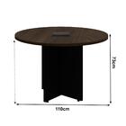 Mesa De Reunião Redonda Workyaris C/ Caixa De Tomadas -1,10x1