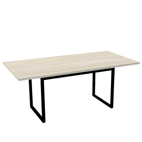 Mesa De Reunião Retangular 180 X 90 Cm Pé Tubular Pe30 Em Mdp