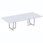 Mesa De Reunião Retangular 200 X 90 Cm Pé Tub Pe25 Em Mdp Cor