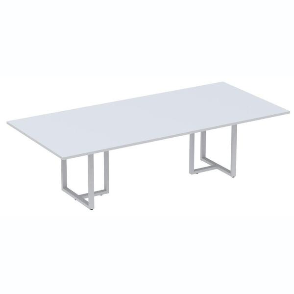 Mesa De Reunião Retangular 200 X 90 Cm Pé Tub Pe25 Em Mdp Cor