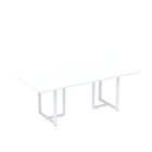 Mesa De Reunião Retangular 200x90cm Mr2000p25tub Branco
