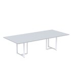 Mesa De Reunião Retangular 200x90cm Mr2000p25tub Cinza/branco