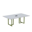 Mesa De Reunião Retangular Com Power Box 200x90cm Mr2000p25tu