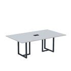 Mesa De Reunião Retangular Com Power Box 200x90cm Mr2000p25tu