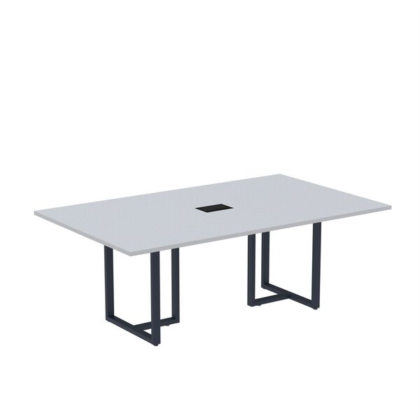 Mesa De Reunião Retangular Com Power Box 200x90cm Mr2000p25tu