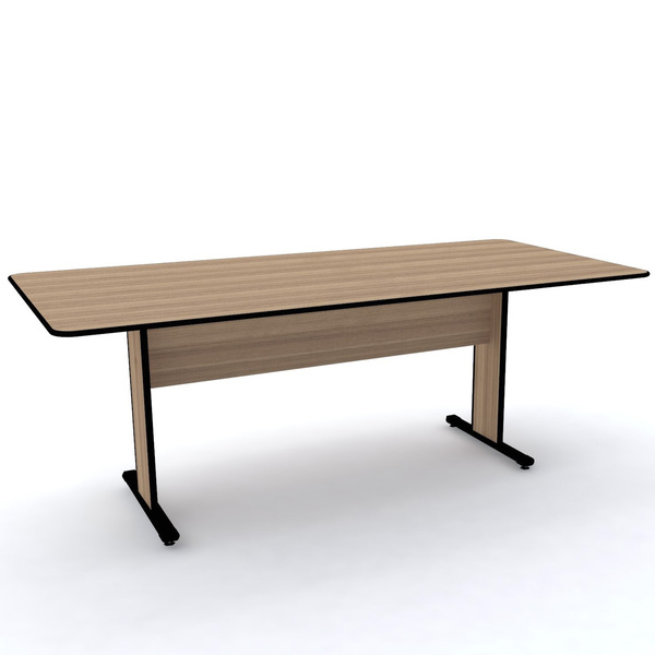 Mesa De Reunião Retangular Pandin Maxxi - Naturalle/preto