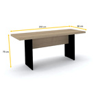 Mesa De Reunião Retangular Pandin Pe40 - Naturalle