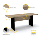 Mesa De Reunião Retangular Pandin Pe40 - Naturalle