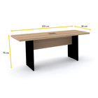 Mesa De Reunião Retangular Powerbox Pandin Pe40 - Naturalle