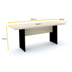 Mesa De Reunião Retangular Powerbox Pandin Pe40 - Nogueira