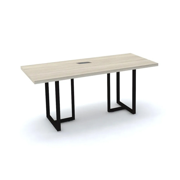 Mesa De Reunião Retangular Powerbox Pandin Pe40tub - Nogueira