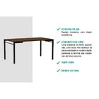 Mesa De Sala Jantar 1579 + Tampo Madeirado 160x90cm Preto/leg