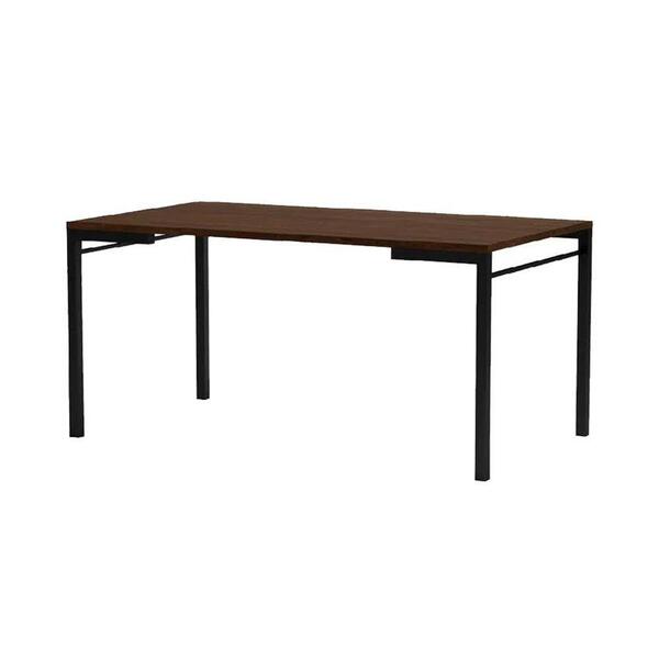 Mesa De Sala Jantar 1579 + Tampo Madeirado 160x90cm Preto/leg