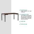 Mesa De Sala Jantar 1579 + Tampo Madeirado 160x90cm Preto/leg