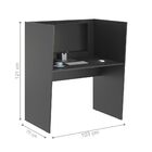 Mesa De Trabalho 1 Lugar Alaska Preto Onix