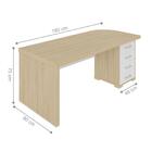 Mesa De Trabalho Sheffield Carvalho Branco