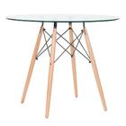 Mesa De Vidro Eames Eiffel - 90 Cm