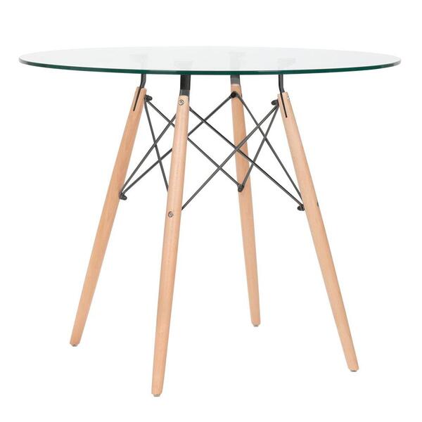 Mesa De Vidro Eames Eiffel - 90 Cm