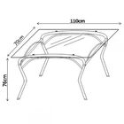 Mesa De Vidro Lion Ret Preto/vidro - Art Panta