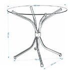 Mesa De Vidro Redonda 4150  Cromado