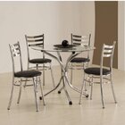 Mesa De Vidro Redonda 4150  Cromado