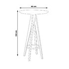 Mesa Decorativa Bistro Madeira Maciça Ozil Imbuia G42 - Gran