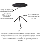 Mesa Decorativa Maia 50 Cm Altura Tampo Mármore Preto