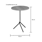 Mesa Decorativa Maia 50 Cm Altura Tampo Mármore Preto