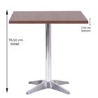 Mesa Delta 76,50 Cm (altura) Com Tampo Em Mdp Quadrado 60 Cm