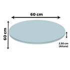 Mesa Delta Em Alumínio 75 Cm (alt) Base Em X Tampo Mdp Redond