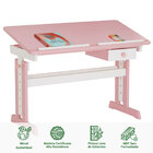 Mesa Desenho Infantil Menina Madeira Regulável Flexi Branco R