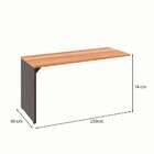 Mesa Dinâmica Shelf Nogal Sevilha E Preta 150 Cm
